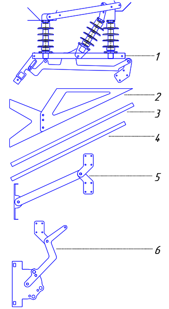 Комплект поставки разъединителя РЛР Тесла-1-10/400 УХЛ1