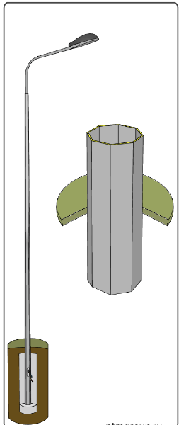 Опоры граненые конические прямостоечные